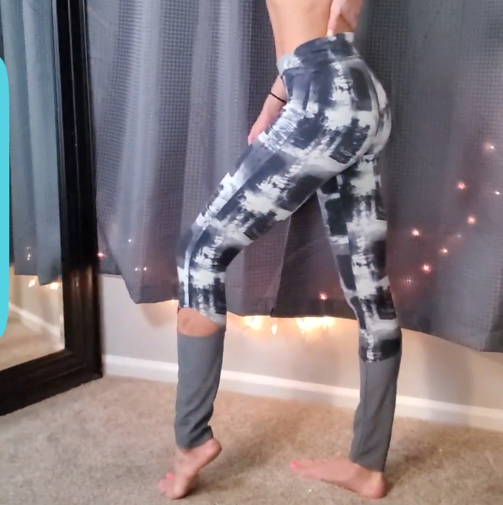 Free People mesh and cutout leggings